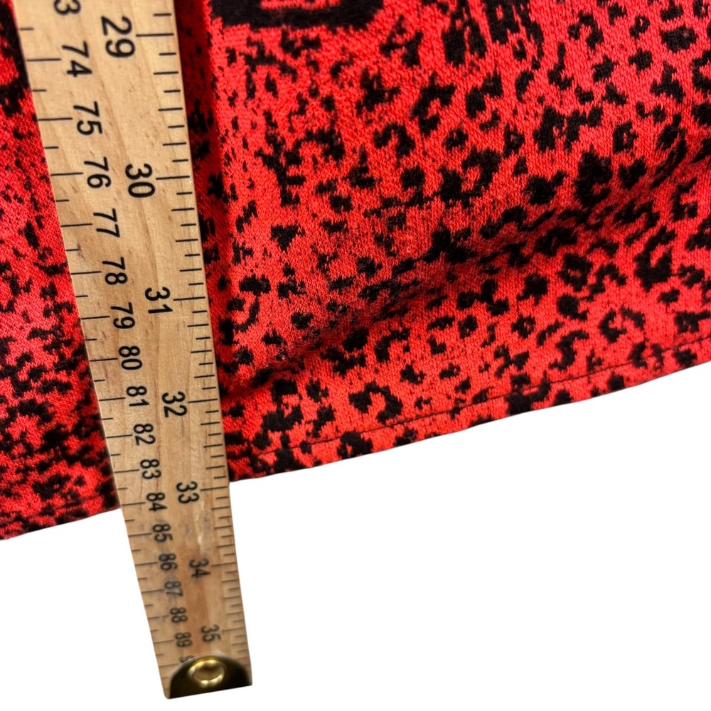 VTG Victoria's Secret Dress Y2K Women M Hot Orange Animal Print Drop Waist - Picture 5 of 8